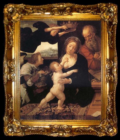framed  Barend van Orley Holy Family, ta009-2